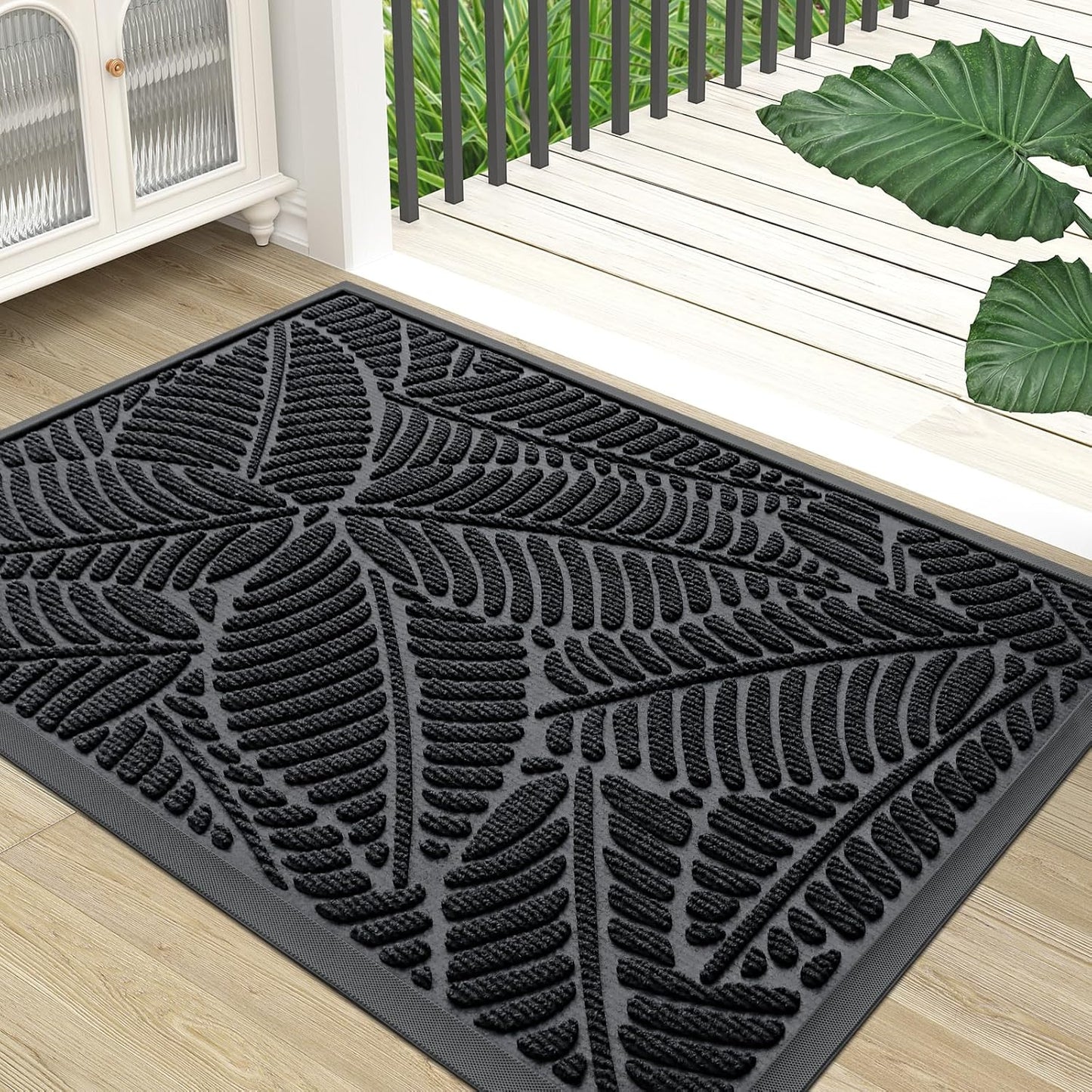 Colorxy Waterproof Doormat - Sturdy Natural Rubber Indoor Mat