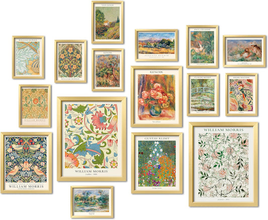 Vintage Eclectic Wall Art Decor Set for Living Room Aesthetic