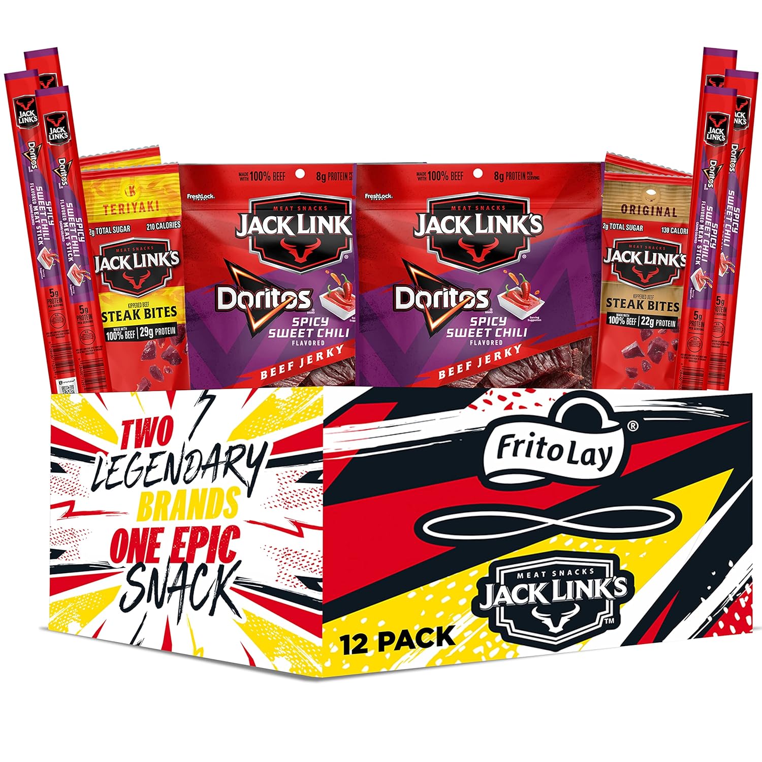 Frito Lay Jack Link's Meats Sampler Variety Pack for Snack Lovers