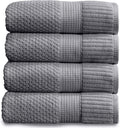 NY Loft 100% Cotton Bath Towel 4 Pack - Soft, Quick-Dry Comfort