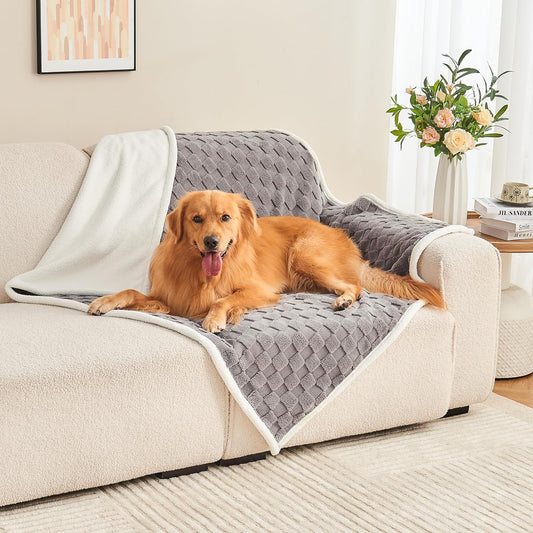 Checkered Waterproof Blanket for Pets - Soft and Reversible