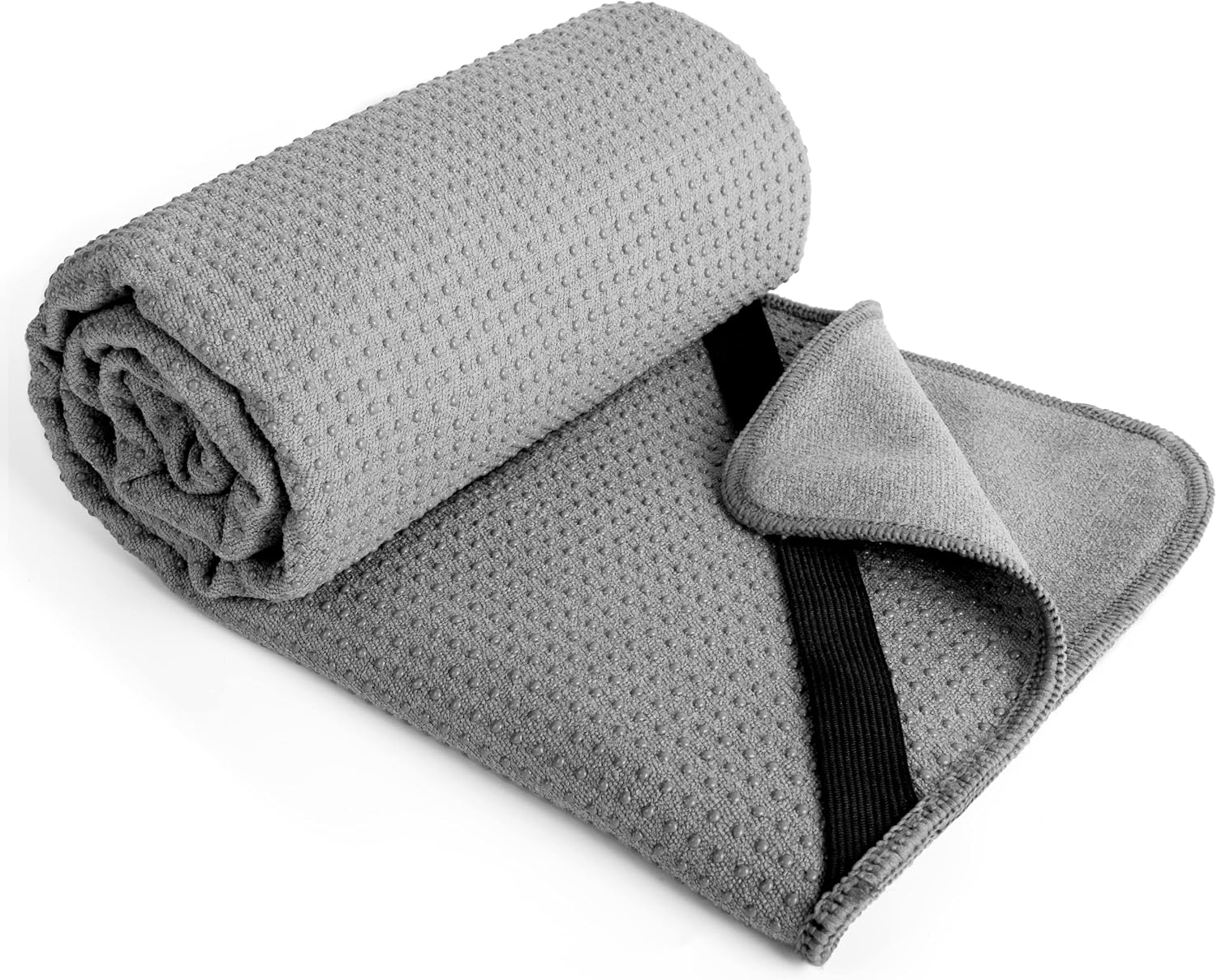 Non-Slip Silicone Yoga Towel with Secure Fit Straps
