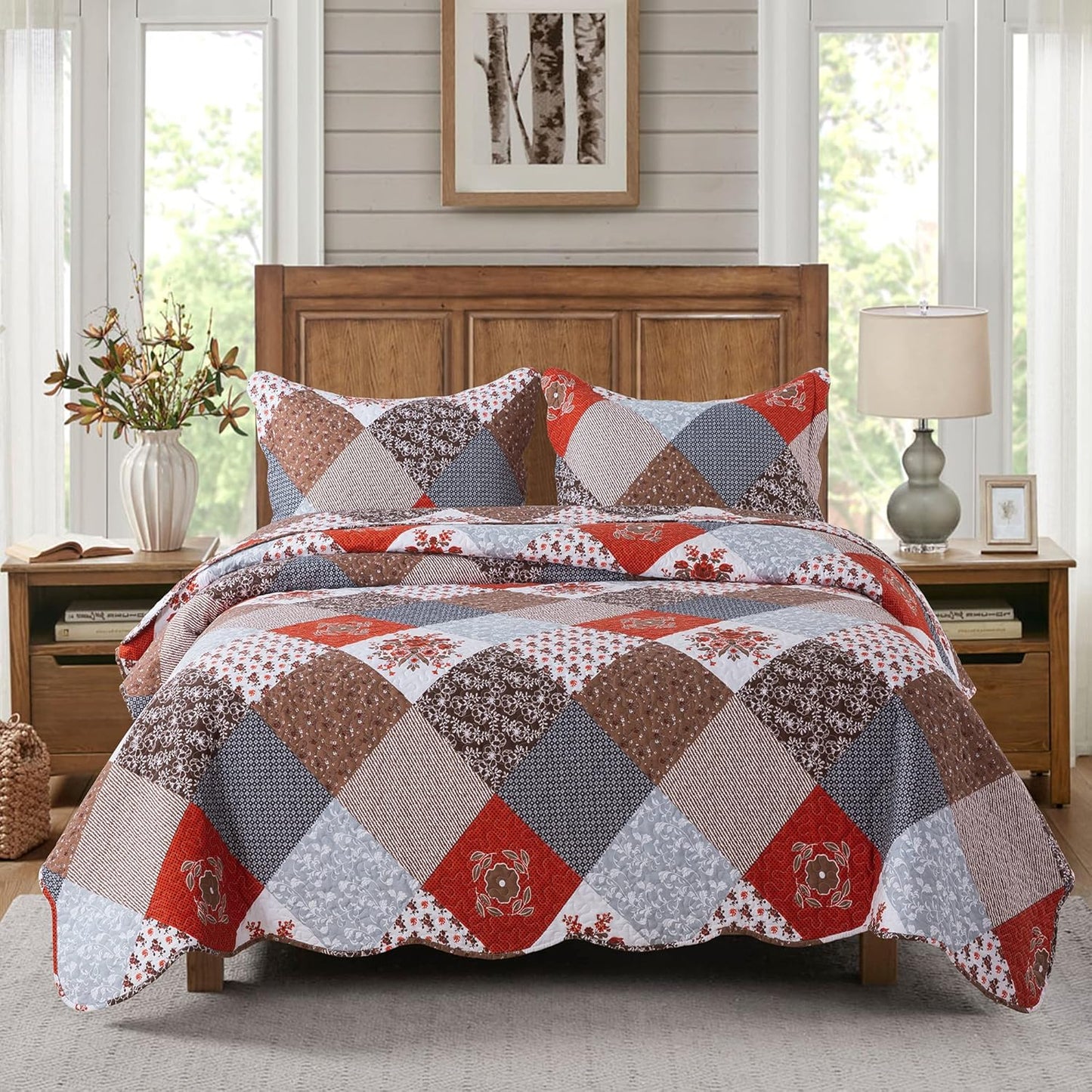 Travan Floral Printed Quilt Sets for Cozy Bedroom Decor