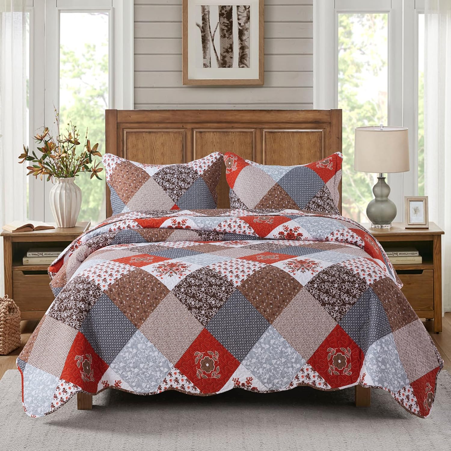 Travan Floral Printed Quilt Sets for Cozy Bedroom Decor