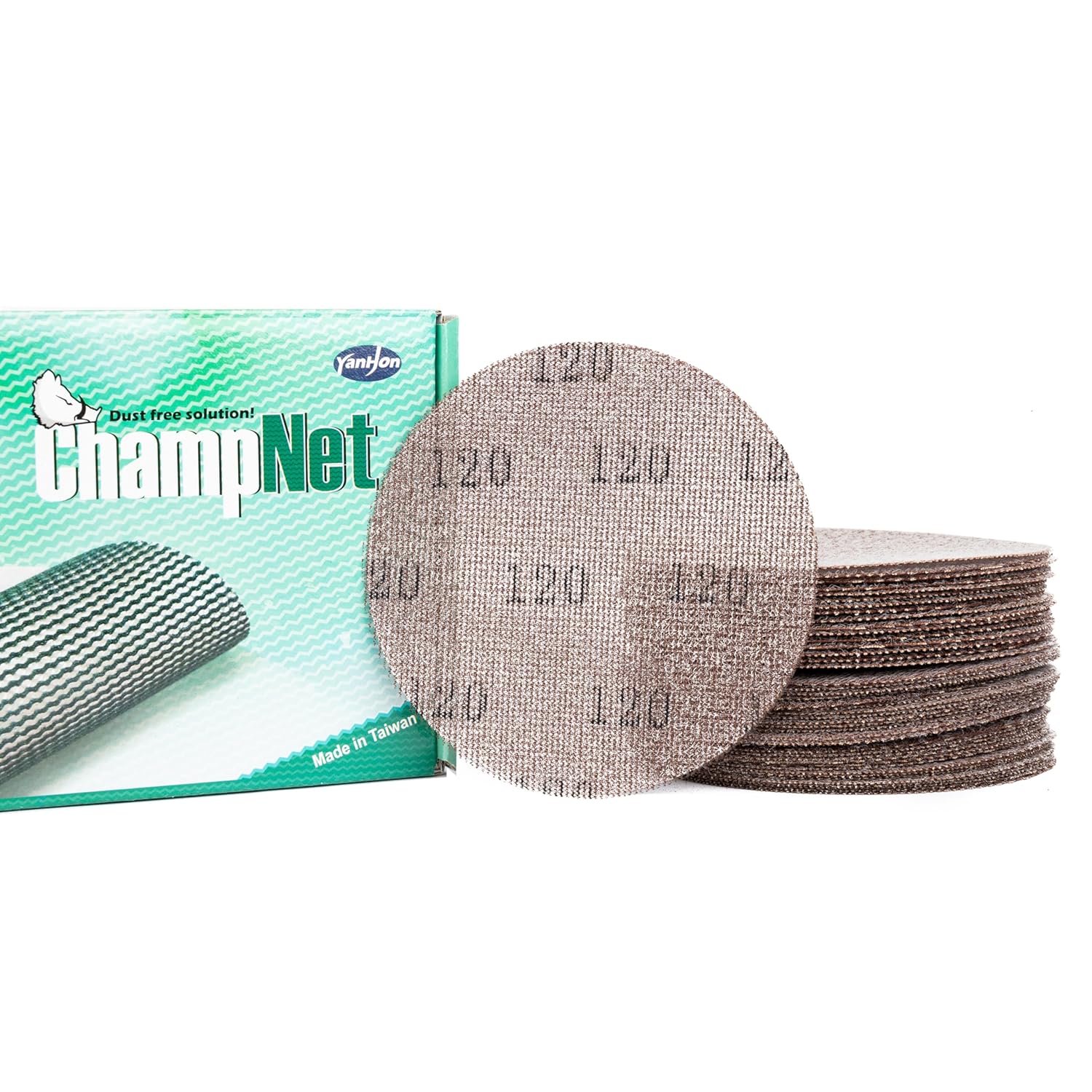 CHAMPNET 6in 120 Grit Sanding Discs - Dust-Free Precision for Metal & Wood