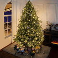 9ft Traditional Christmas Tree Prelit with 1000 Warm Lights - Classic