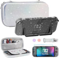 FUNDIARY Travel Carrying Case for Nintendo Switch 2 - Silver Glitter