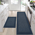 BEQHAUSE Kitchen Rugs Set of 2 Non-Slip Mats for Floors