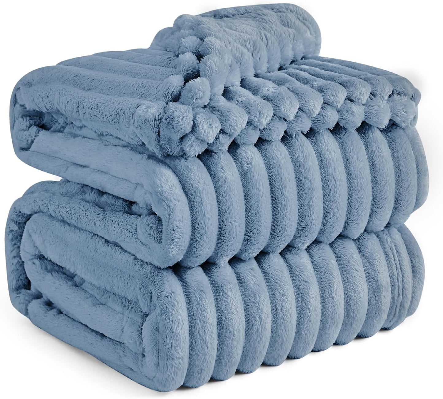 Bedsure GentleSoft Blue Full Blanket - Cozy Soft Fleece Throw