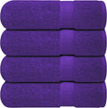 Profound Purple 100% Ring-Spun Cotton Bath Towels Set of 4 - Plush