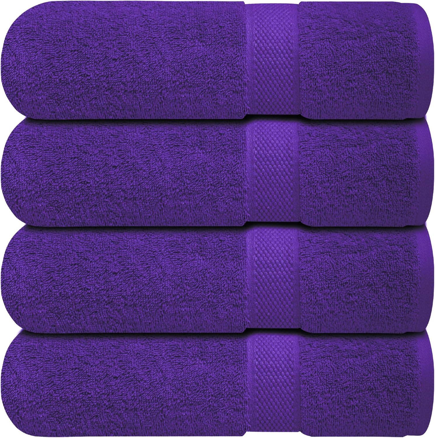 Luxury 100% Ring-Spun Cotton Bath Towels Set of 4 for Comfort