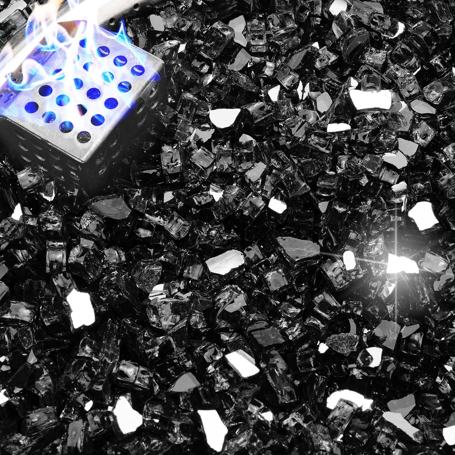 NUPICK 20 Pound Fire Glass for Stunning Fire Pit Displays