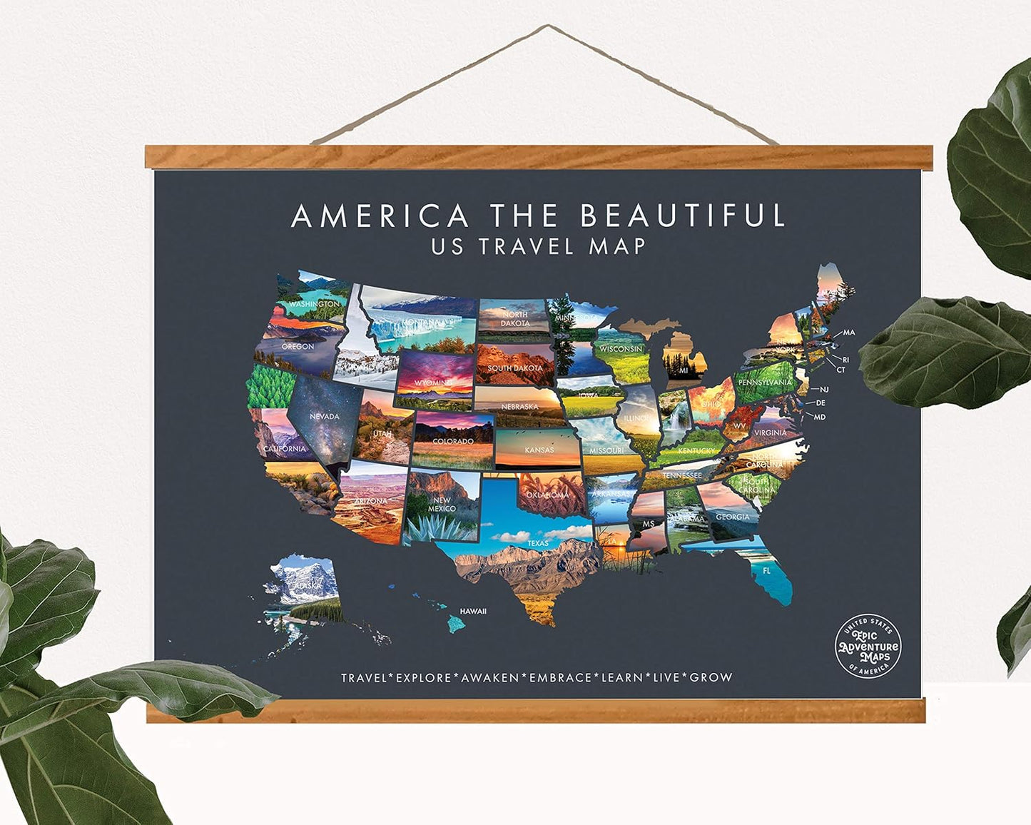Interactive USA Scratch Off Map with Nature Photography Reveal