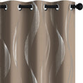 Silver Wave Blackout Curtains 42W x 84L - Thermal, NoiseReducing