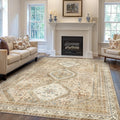 GENIMO 8x10 Area Rug for Living Room - Machine Washable Low Pile