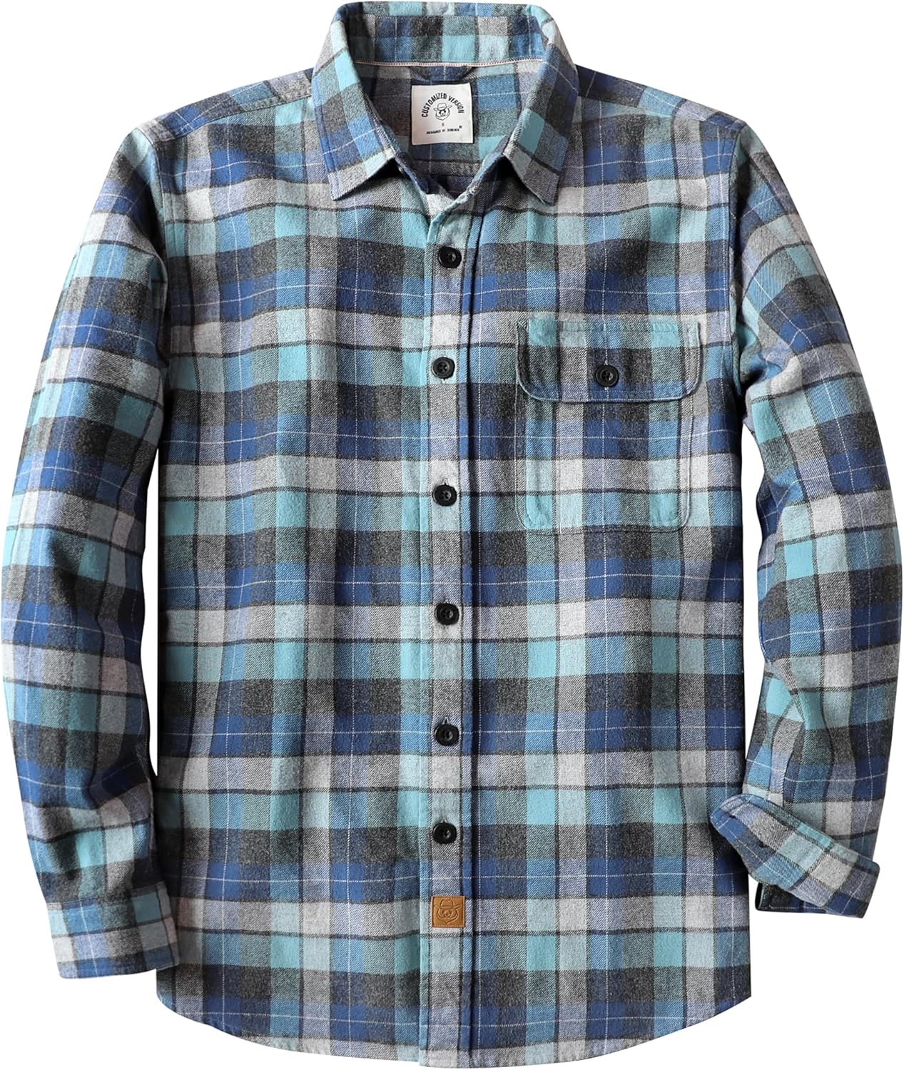 Dubinik Mens Flannel Shirts Long Sleeve Soft Cotton Casual Wear