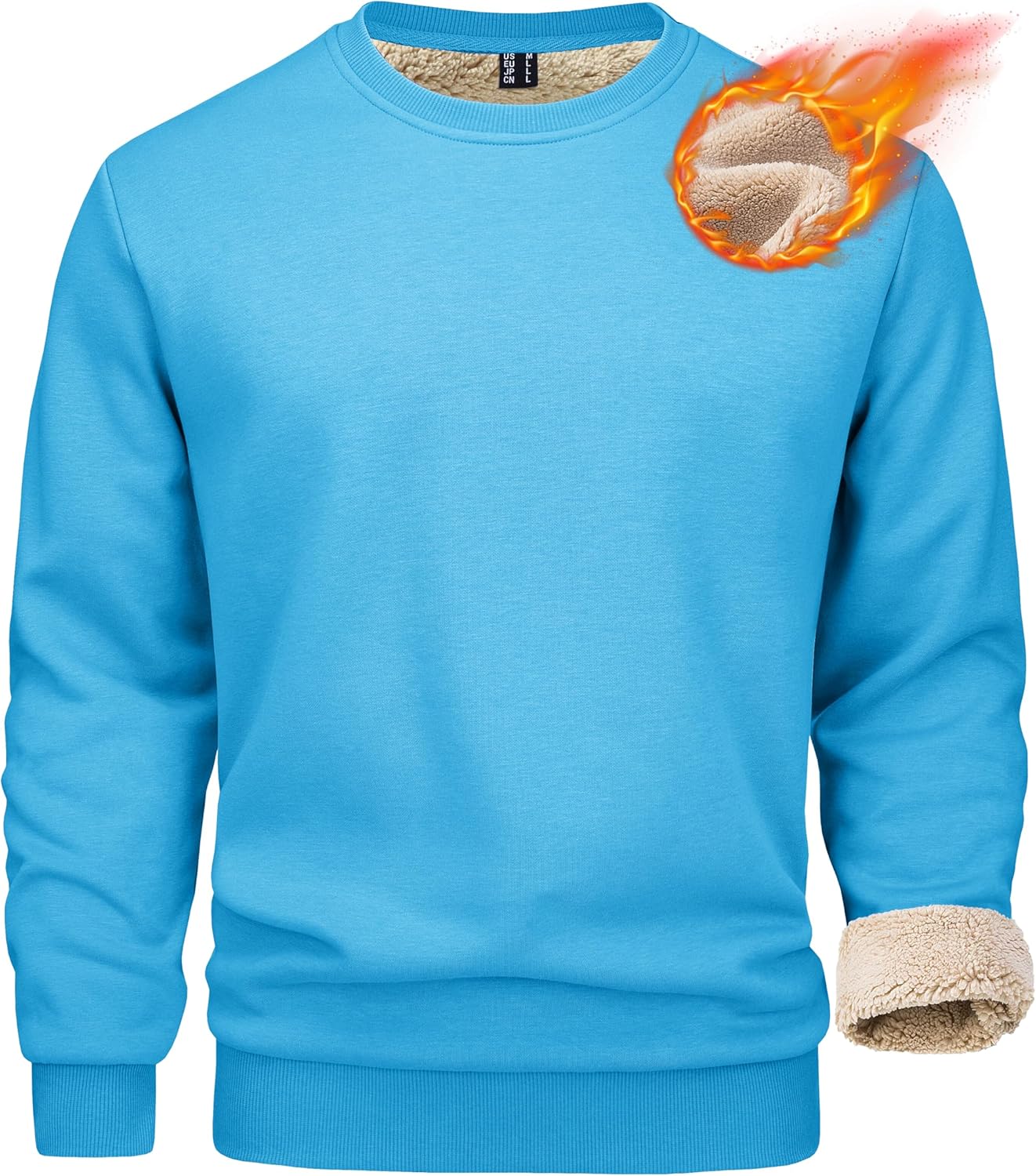 MAGCOMSEN Men's Sherpa Lined Sweatshirts for Ultimate Warmth