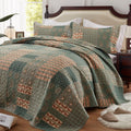 LEAONME King Size Quilt Set Lightweight Floral Paisley Design