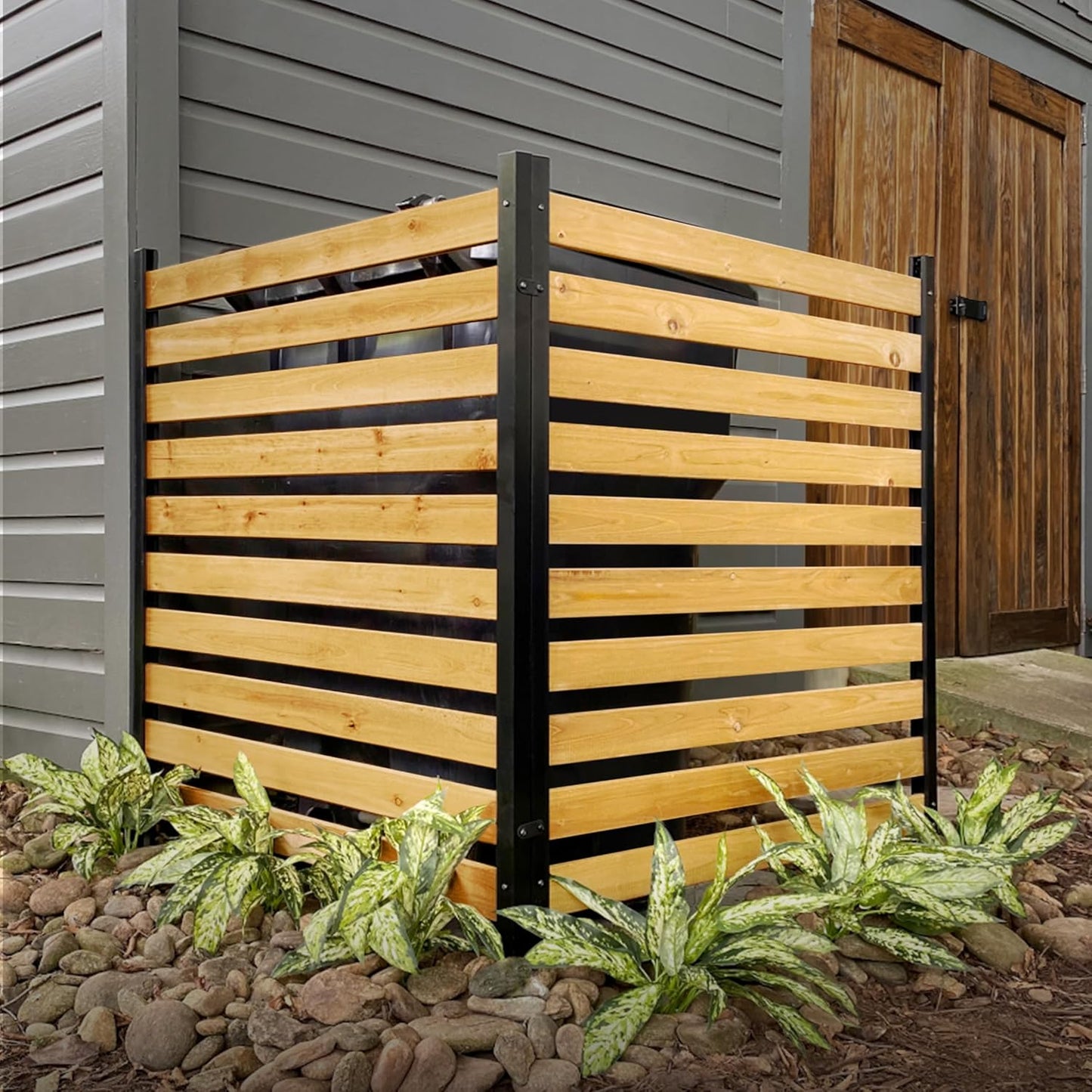 42in H x 38in W No Dig Enclo Cedar Wood Privacy Screen