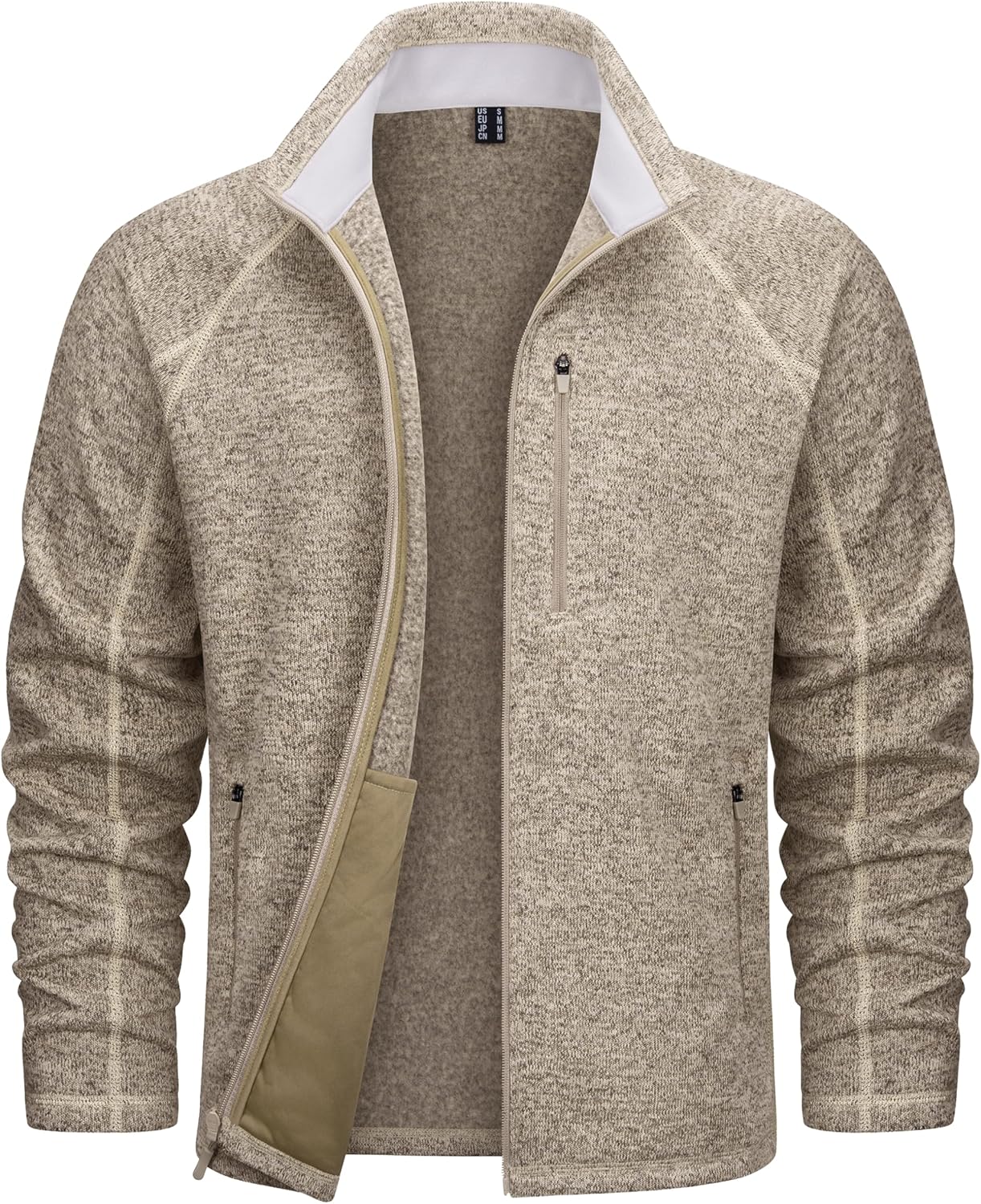 TACVASEN Men's Fleece Jackets Full Zip Lightweight Casual Style