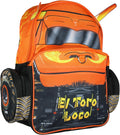 Monster Jam Backpack El Toro Loco 3D Bull Horns 16in - Rugged Kids Bag