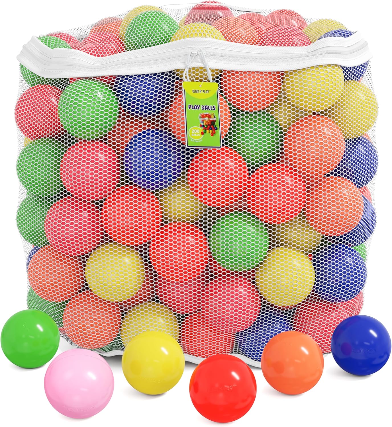 Click N' Play Ball Pit Balls for Kids - 200 Pack of Fun