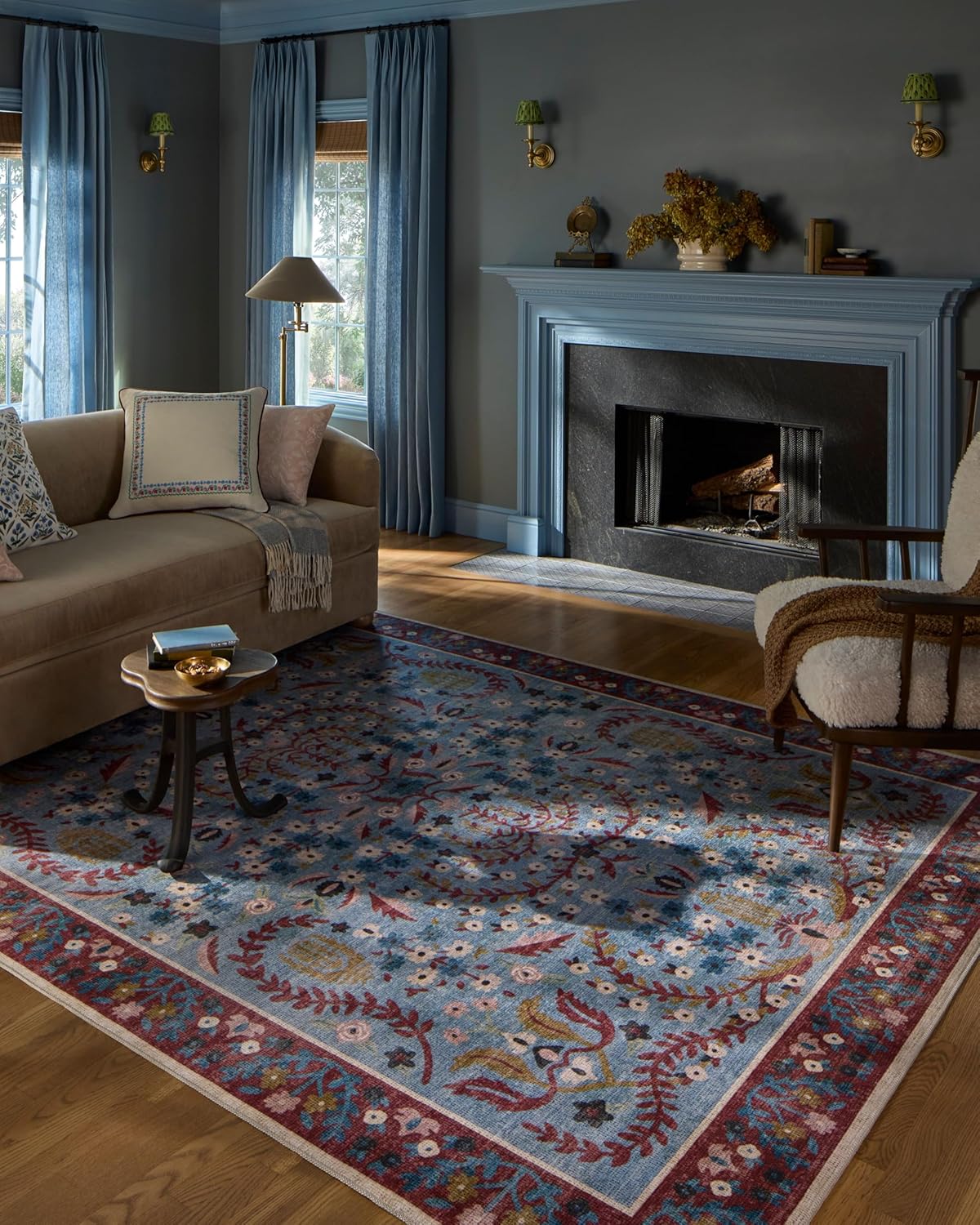 Rifle Paper Co. Canopy Collection Floral Accent Rug 2ft-0in x 3ft-0