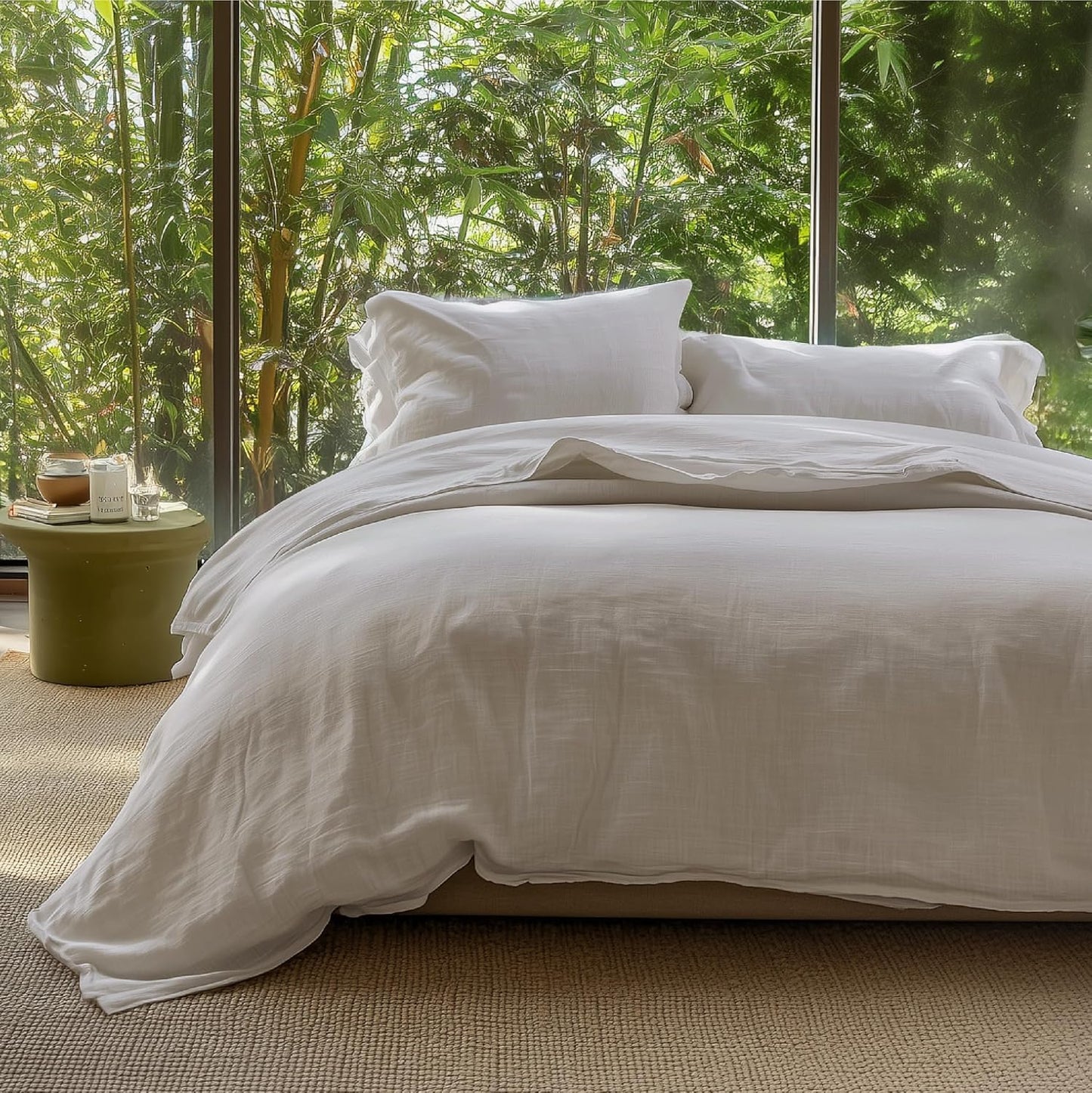 Cooling Muslin Cotton Duvet Cover Set for Hot Sleepers