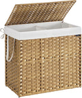 Laundry Hamper with Lid 42.3 Gallon - Compact, Ventilated Storage
