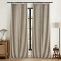 Greyish Beige Lush Decor Floor to Ceiling 120in Pinch Pleat Curtains