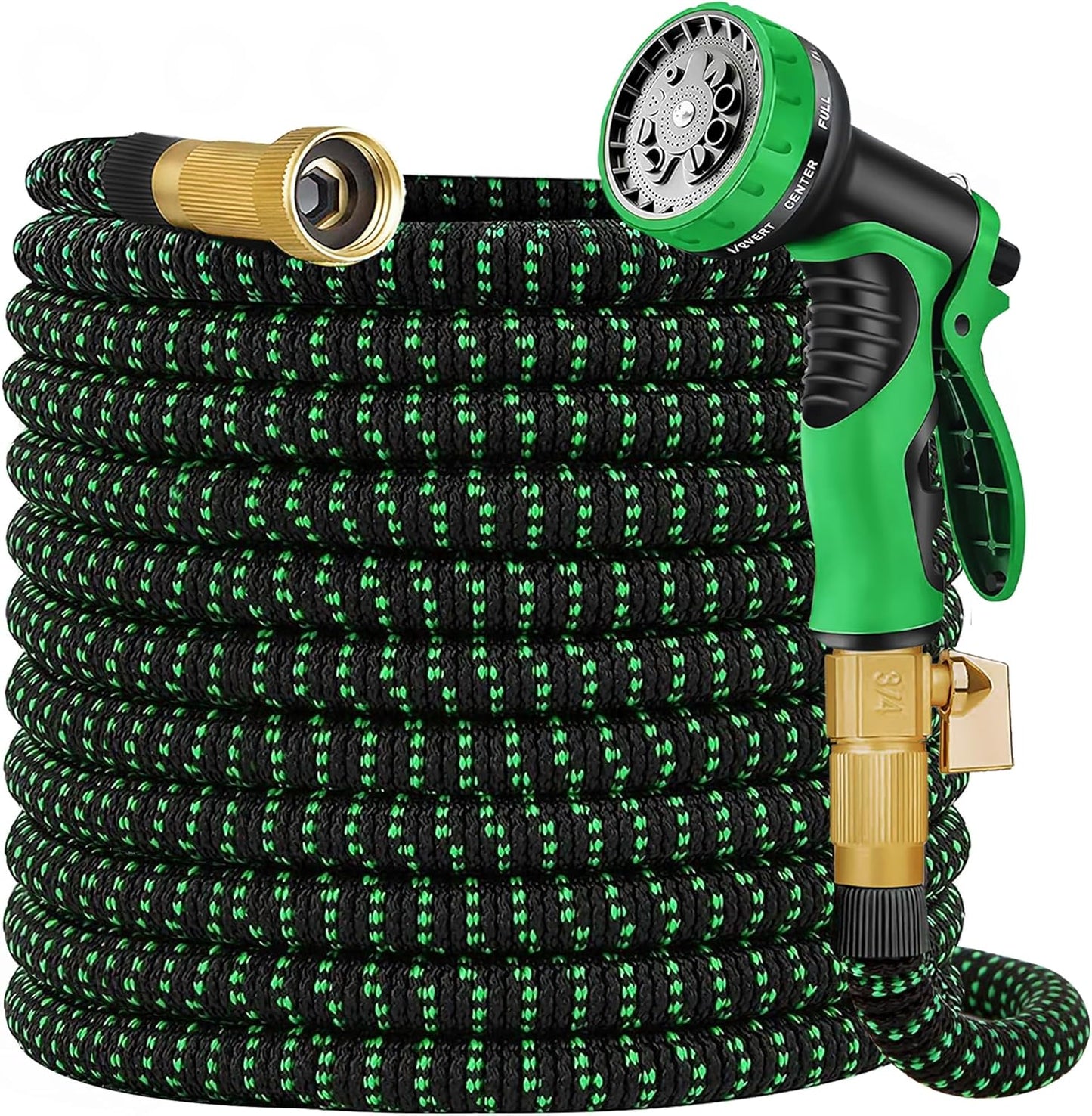 Expandable Garden Hose 100 ft with 10 Function Spray Nozzle