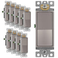 Enerlites Elite Series Rocker Light Switches 10 Pack for Modern Decor