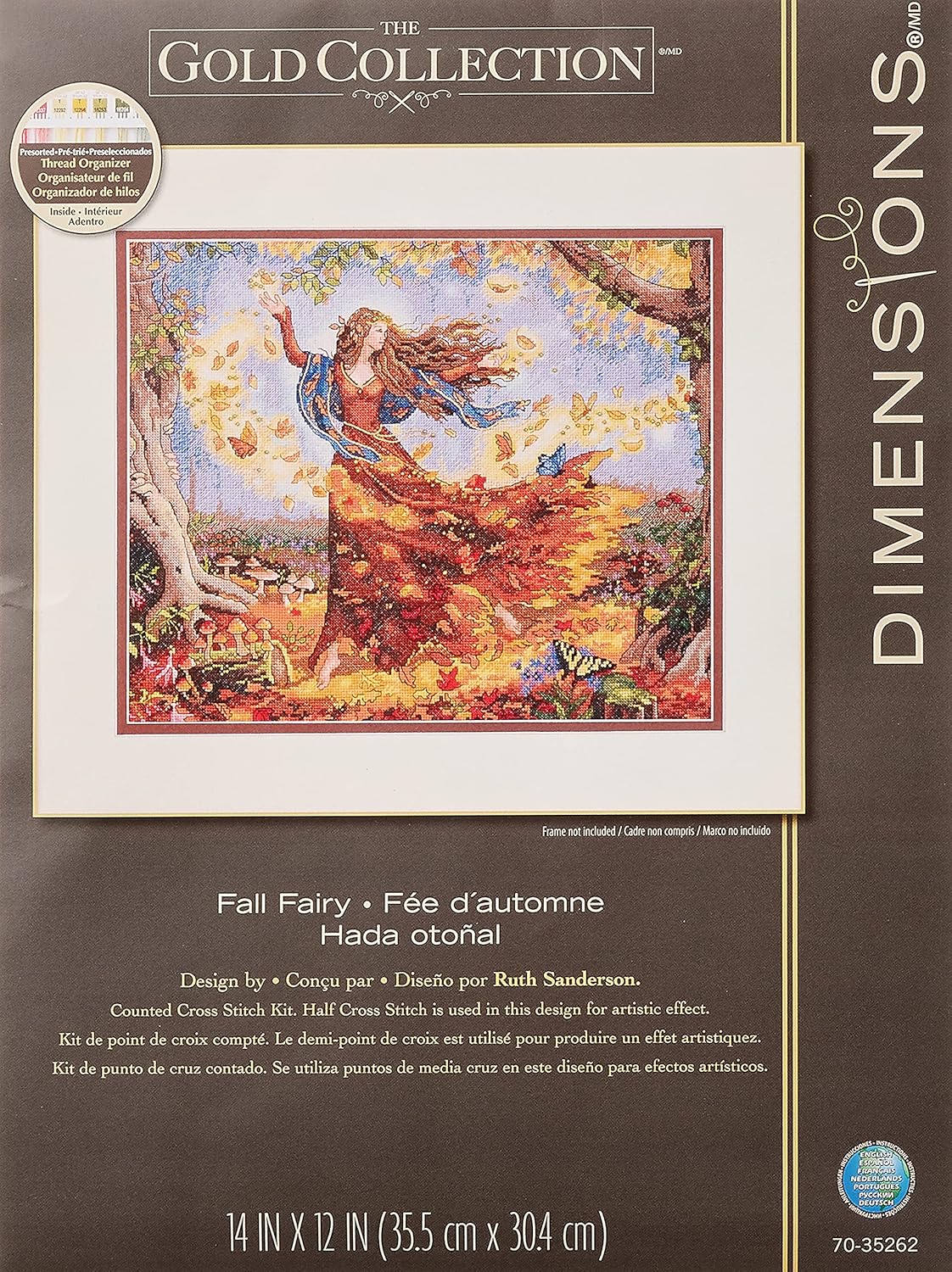 Fall Fairy Cross Stitch Kit by Dimensions for Advanced Crafters