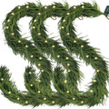 3 PCS Pre-Lit Christmas Garland for Festive Holiday Decor