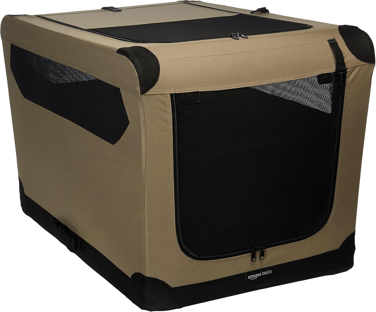 Portable Folding Soft Crate for Cats and Dogs, 36 Inch Tan