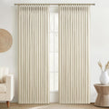 Memory Trained Pinch Pleated Blackout Curtains 86 in - Thick Linen