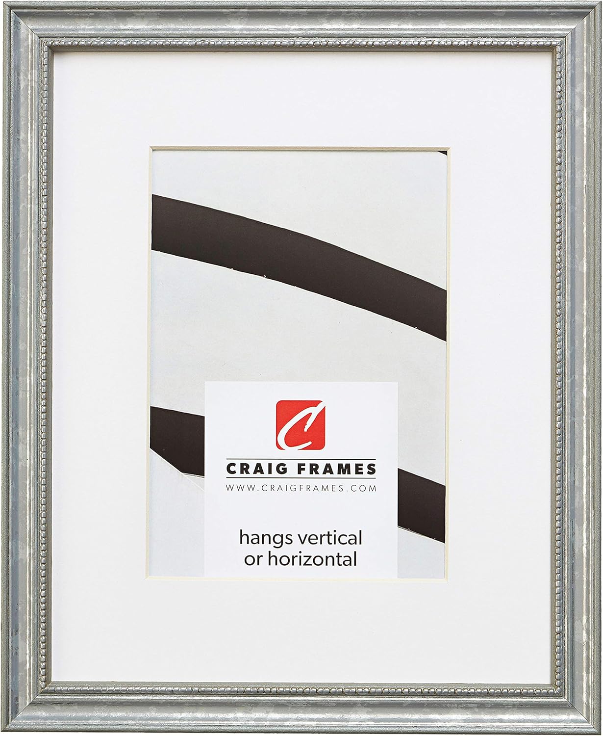 Ornate Silver Picture Frame for 14 x 32 Inch Photos Display