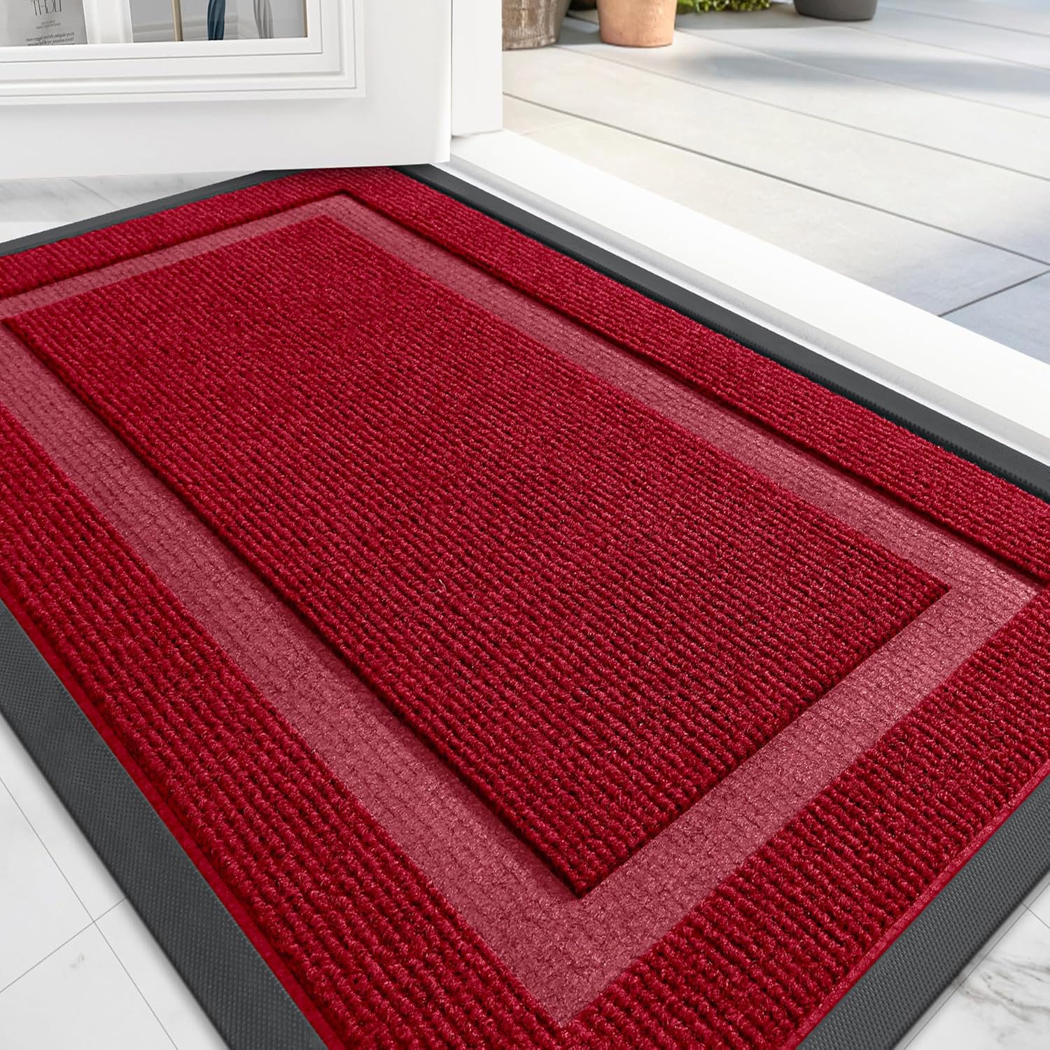 OLANLY Waterproof All-Season Door Mat for Indoor Outdoor Use