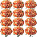 Artificial Peonies Silk Flowers Bright Orange Bouquet - Wedding