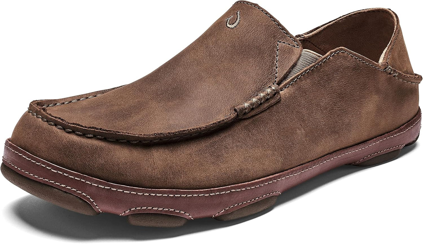 OLUKAI Moloa Men's Premium Leather Shoes for Casual Versatility