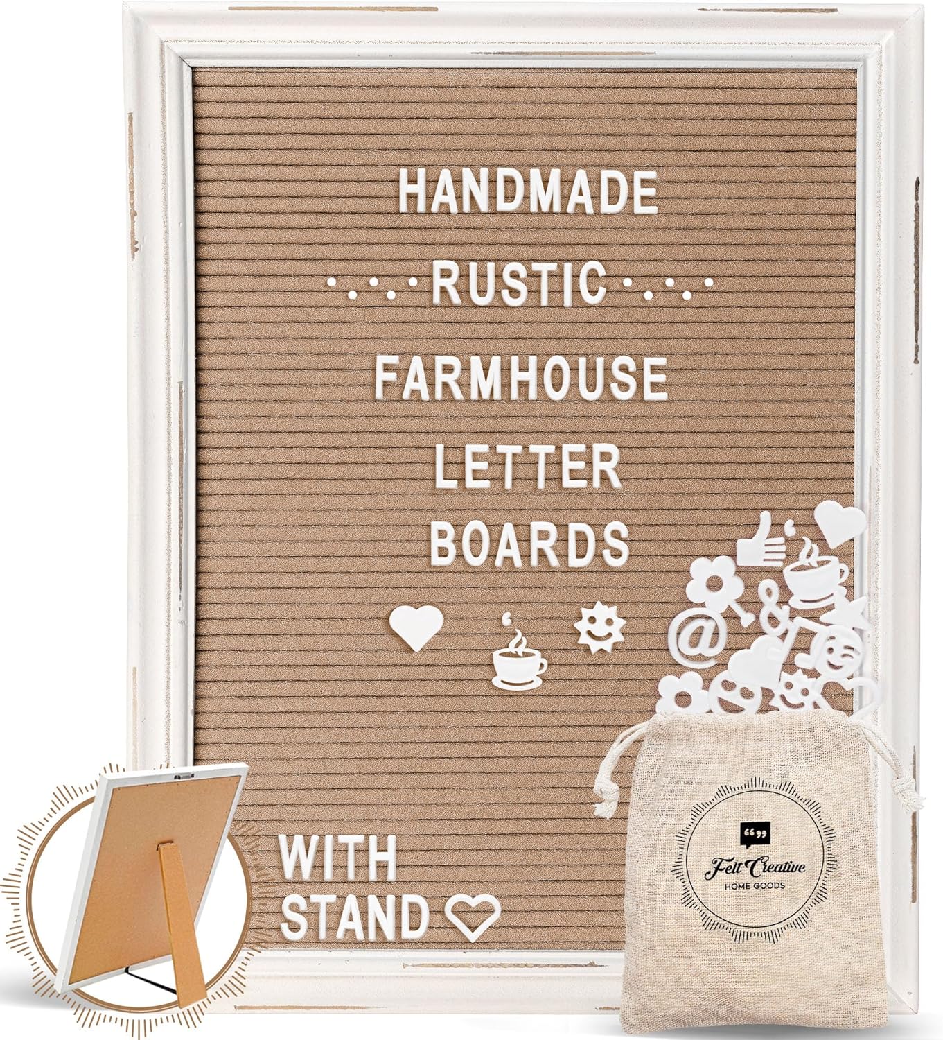Cappuccino Felt Letter Board by Felt Creative Home Goods