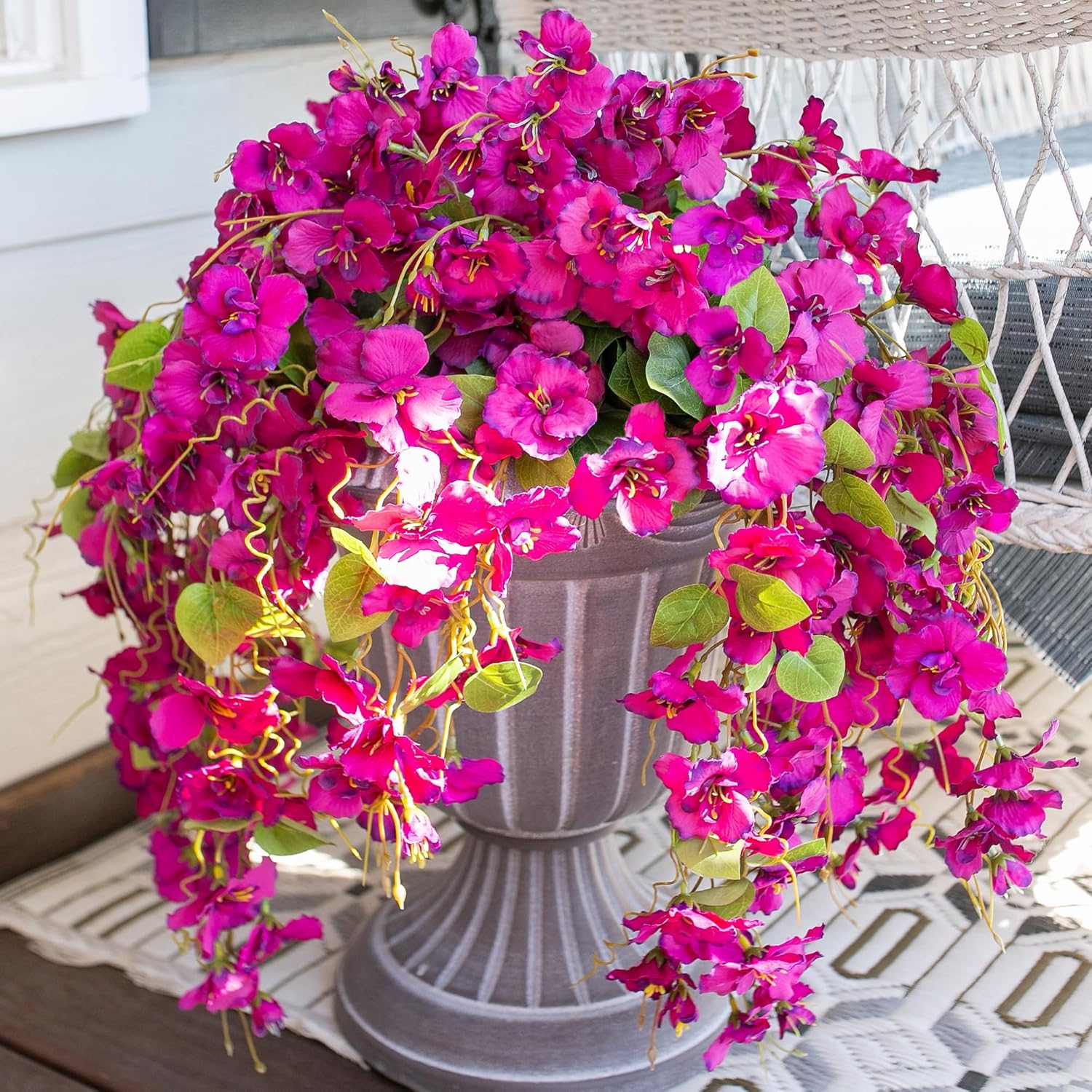 Artificial Hibiscus Hanging Flowers for Outdoor Spring Decor
