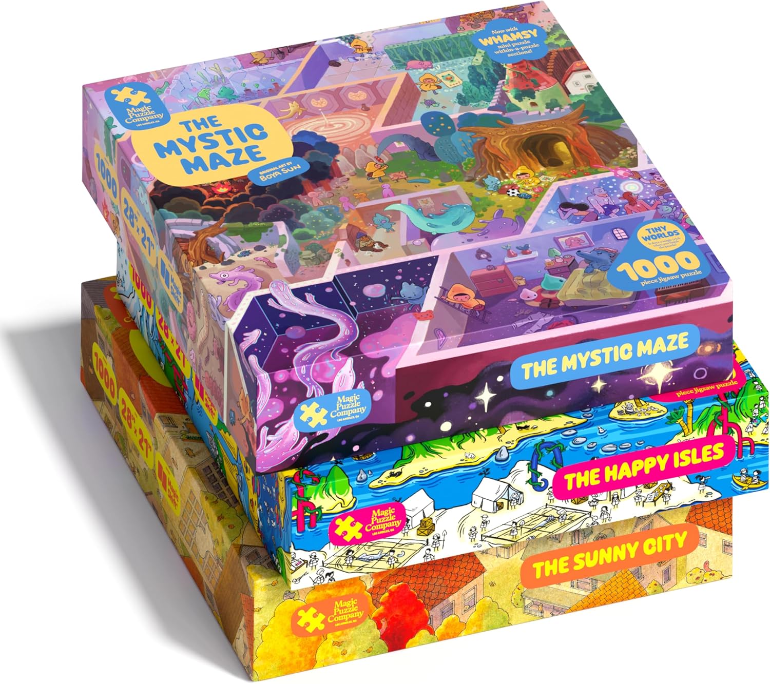 Magic Puzzles 3-Pack: The Happy Isles, Mystic Maze & Sunny City