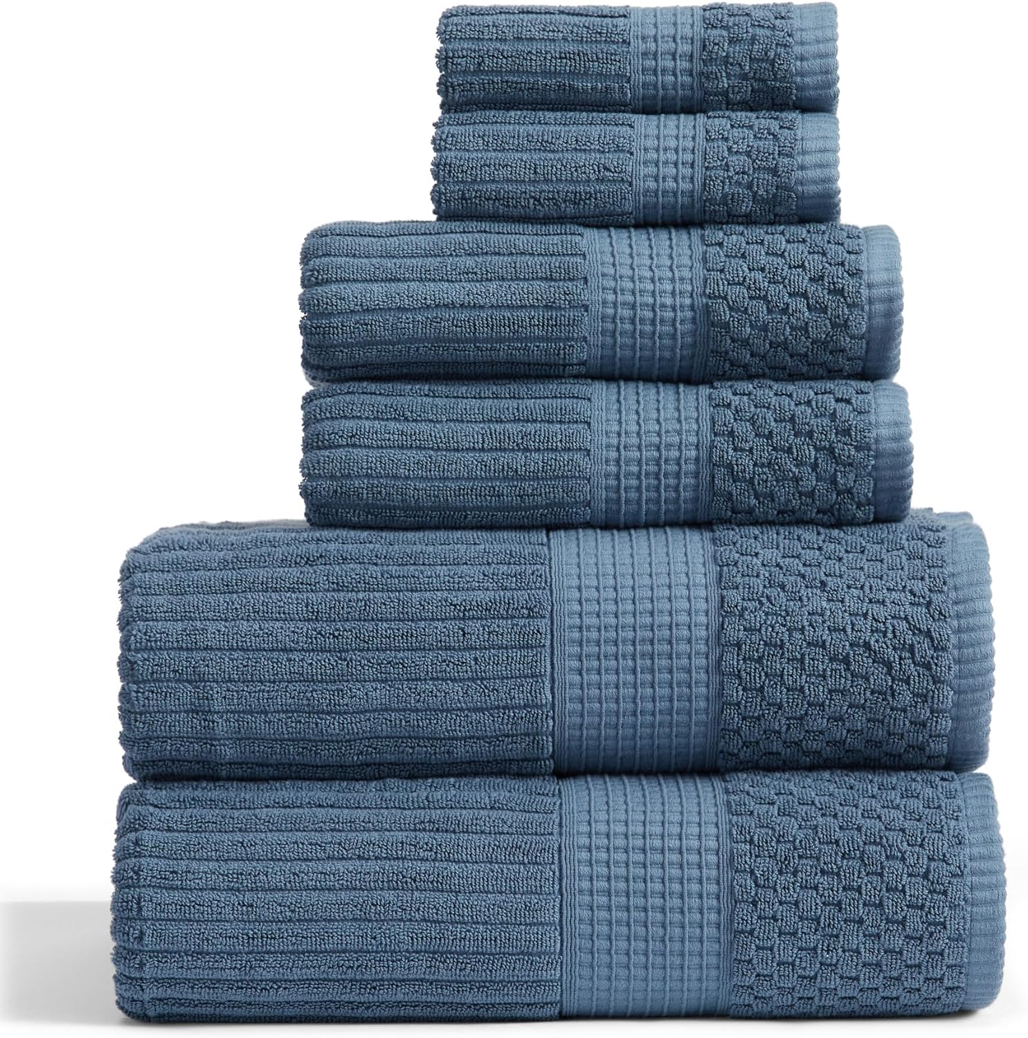 100% Cotton Bath Towel Set - Absorbent & Quick-Dry Towels