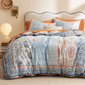 Bedsure Duvet Cover Queen Size - 100% Cotton Paisley Reversible