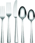 Lenox Gladstone 65-Pc Set - Durable Hammered Flatware for Everyday Use