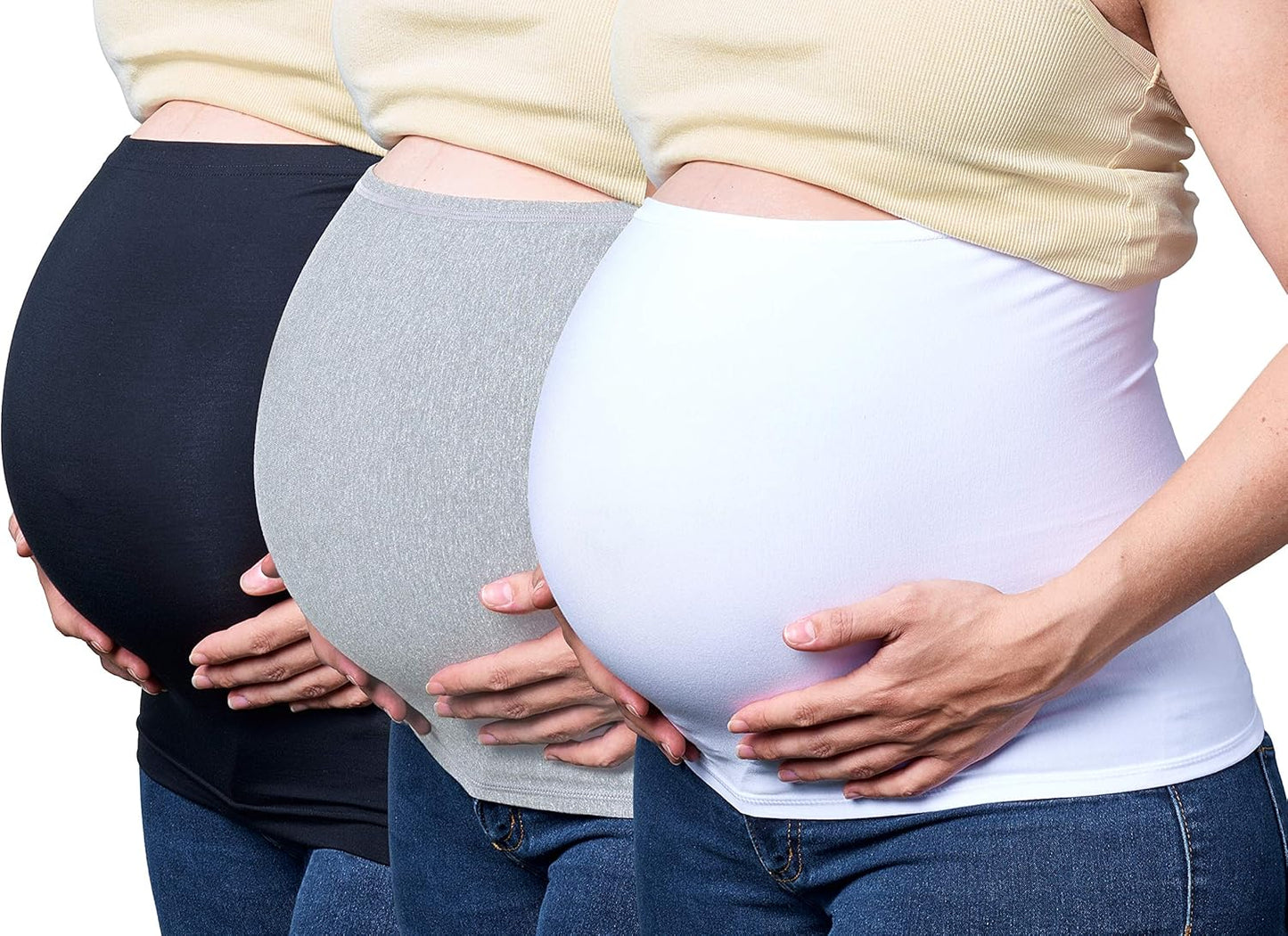 Belly Bands for Maternity and Postpartum - 8 Sizes, 7 Colors
