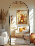 Full Length Arched Mirror 75in x 35in - Elegant Full Body Floor & Wall
