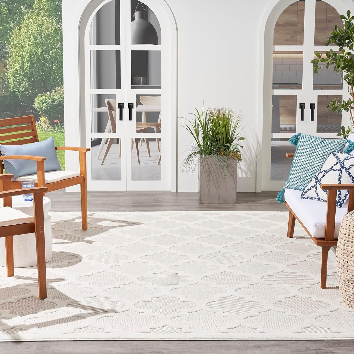 Nourison Home Easy Care Moroccan Area Rug 8ft x 10ft for Any Space