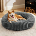 Bedsure Donut Large Dog Bed - Plush Round Bed for Joint Support